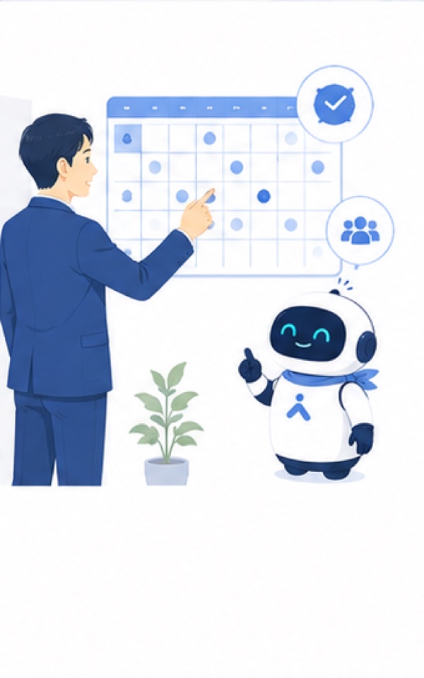 申告期限をカレンダーで管理しリマインドするイラスト